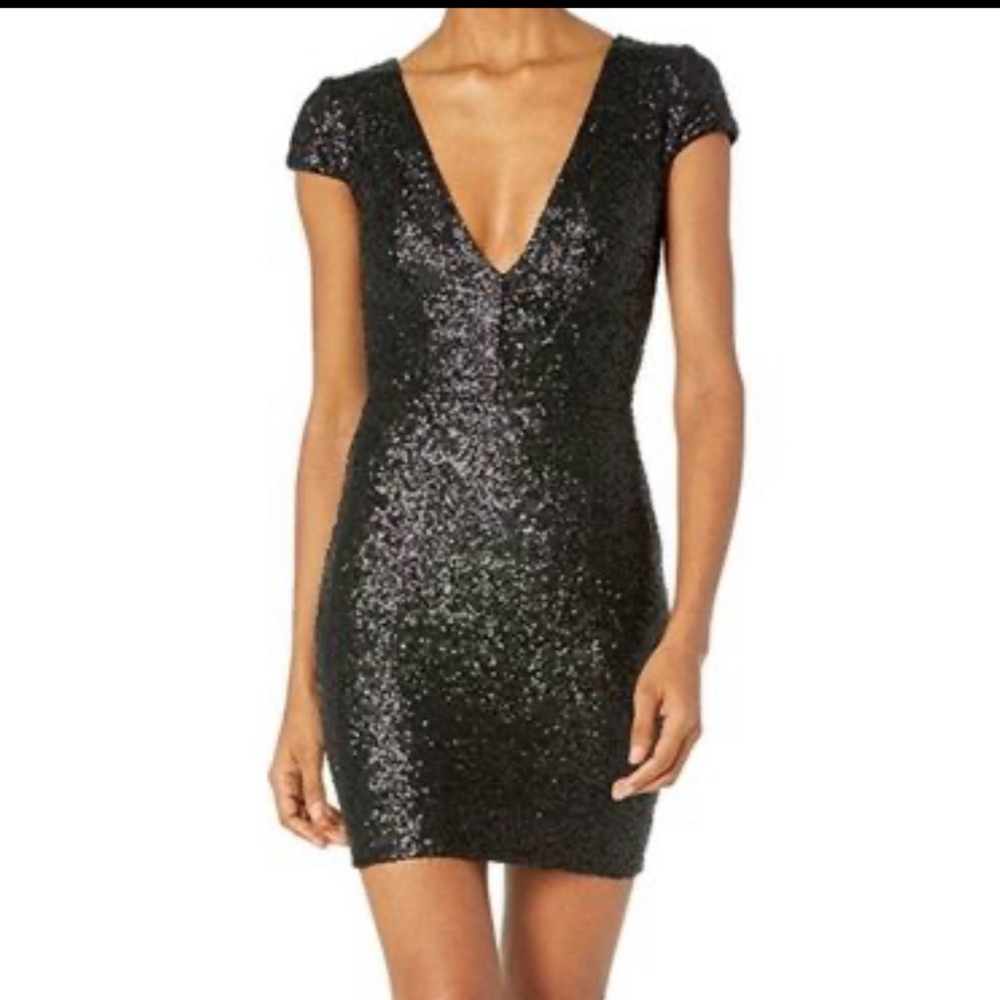 Black Sequins Dress